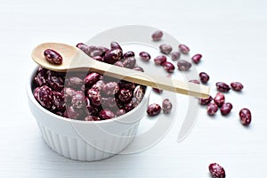 Phaseolus vulgaris Red beans displayed in different containers