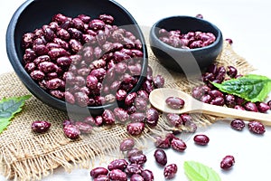 Phaseolus vulgaris Red beans displayed in different containers