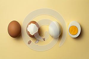 Phases of a boiled egg