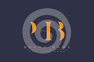 PHB abstract letter logo design