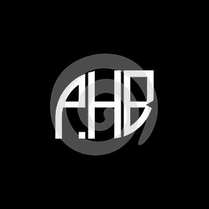 PHB letter logo design on black background.PHB creative initials letter logo concept.PHB vector letter design