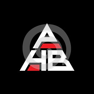PHB triangle letter logo design with triangle shape. PHB triangle logo design monogram. PHB triangle vector logo template with red