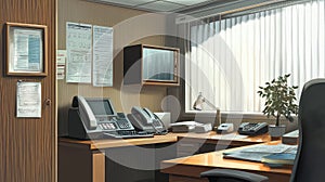 phe office on the phone