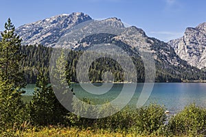 Phelps Lake in the Grand Teton National Park Wyoming USA