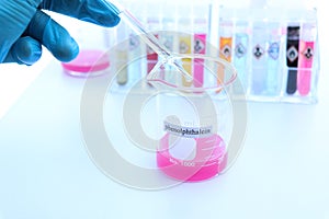 Phenolphthalein  use in laboratory
