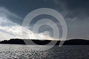 The phenomenom of climate change strong storm