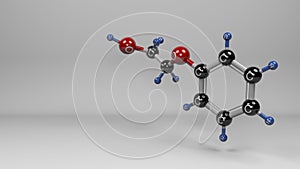 Phenoxyethanol molecule.