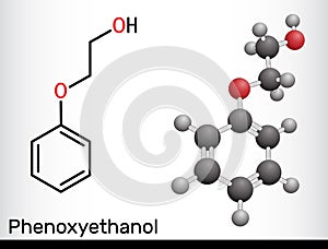 Phenoxyethanol primary alcohol molecule. It is glycol ether, antiinfective agent, preservative, antiseptic, solvent. Structural