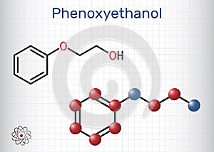 Phenoxyethanol primary alcohol molecule. It is glycol ether, antiinfective agent, preservative, antiseptic, solvent. Structural