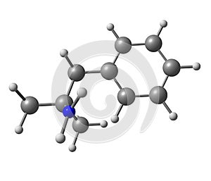 Phentermine molecule isolated on white