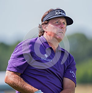 Phil Mickelson ar the 2012 Barclays