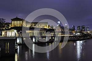 Philadelphia Art Museum and Waterworks Nightscape