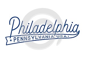 Philadelphia, Pennsylvania, USA lettering design. Philadelphia typography design. Vector and illustration.