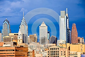 Philadelphia downtown cityscape