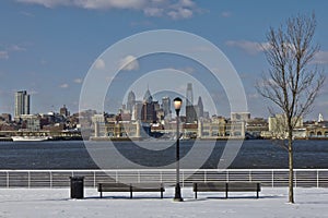 Philadelphia downtown at wintertime