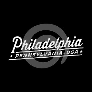 Philadelphia lettering design. Philadelphia, Pennsylvania, USA typography design. Vector and illustration.