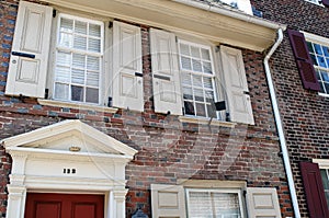 PHILADELPHIA, PA - MAY 14: The historic Old City in Philadelphia, Pennsylvania. Elfreth`s Alley, referred to as the