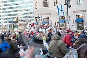 Philadelphia, PA - November 23, 2017: Santa Claus at Annual Thanksgiving Day Parade in Center City Philadelphia, PA