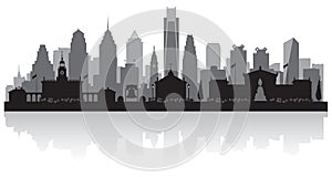 Philadelphia Pennsylvania city skyline silhouette