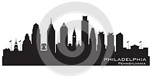 Philadelphia Pennsylvania city skyline vector silhouette photo