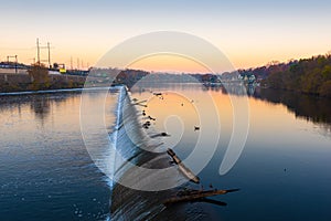 Philadelphia, Pennsylvania, USA dam on the Schuylkill River photo