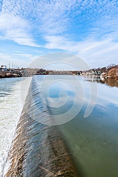 Philadelphia, Pennsylvania, USA - December, 2018 - View from Fairmount Water Works Garden, Philadelphia Art Museum