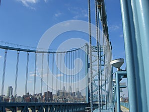 Philadelphia Skyline From Ben Franklin Bridge