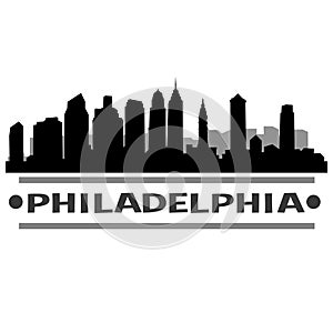 Philadelphia Skyline City Icon Vector Art Design