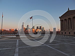 Philadelphia Skyline at Sunset