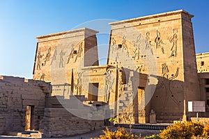 Philae temple in aswan on the Nile in Egypt