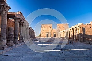 Philae temple in aswan on the Nile in Egypt