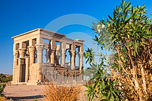 Philae temple in aswan on the Nile in Egypt