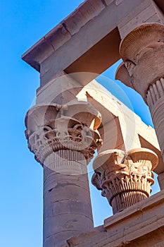 Philae temple in aswan on the Nile in Egypt