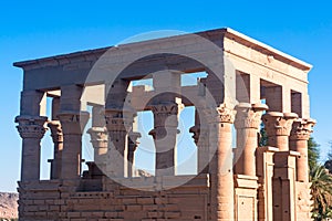 Philae temple in aswan on the Nile in Egypt