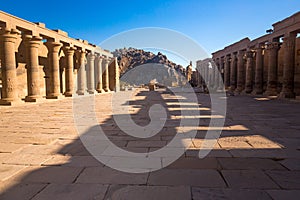 Philae temple in aswan on the Nile in Egypt