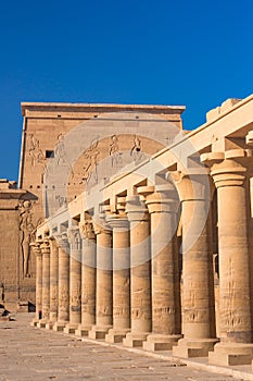 Philae temple in aswan on the Nile in Egypt