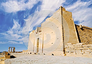 Philae Temple of Isis on Agilkia Island in Lake Nasser, Aswan, Egypt, North Africa