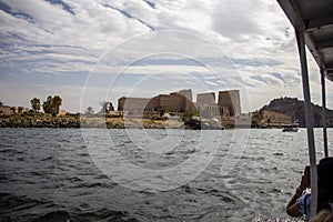 Philae Temple seen from the dam