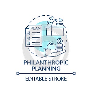 Philanthropic planning concept icon