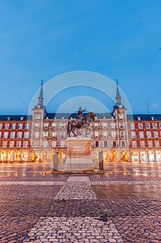 Philip III on the Plaza Mayor in Madrid, Spain