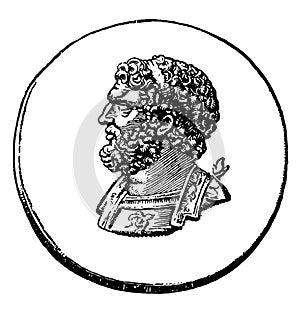 Philip of Macedon, vintage illustration