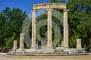 The Philippeion at the Ancient Olympia, Greece photo