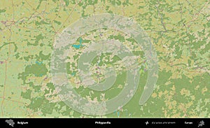 Philippeville, Belgium. Topographic Humanitarian