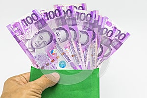 Philippine 100 peso bill, Philippines money currency, Philippine money bills background