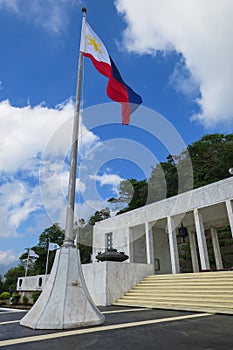 Philippine flag & Mount Samat Shrine