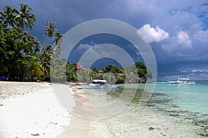 Philippine Islands, beautiful coast of the island of Bohol, snow-white beach