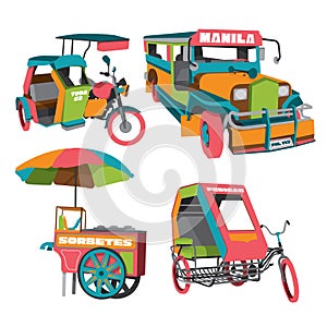 Philippine Manila icons Jeepney transportation