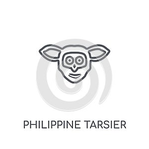 Philippine tarsier linear icon. Modern outline Philippine tarsie