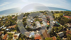 Philippine Village. Aerial view. The island of Bohol. Anda city.