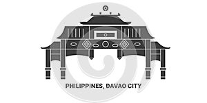 Philippines, Davao City travel landmark vector illustration photo